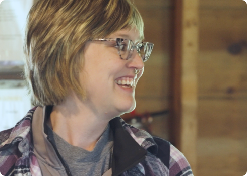 Smiling North Homes staff member